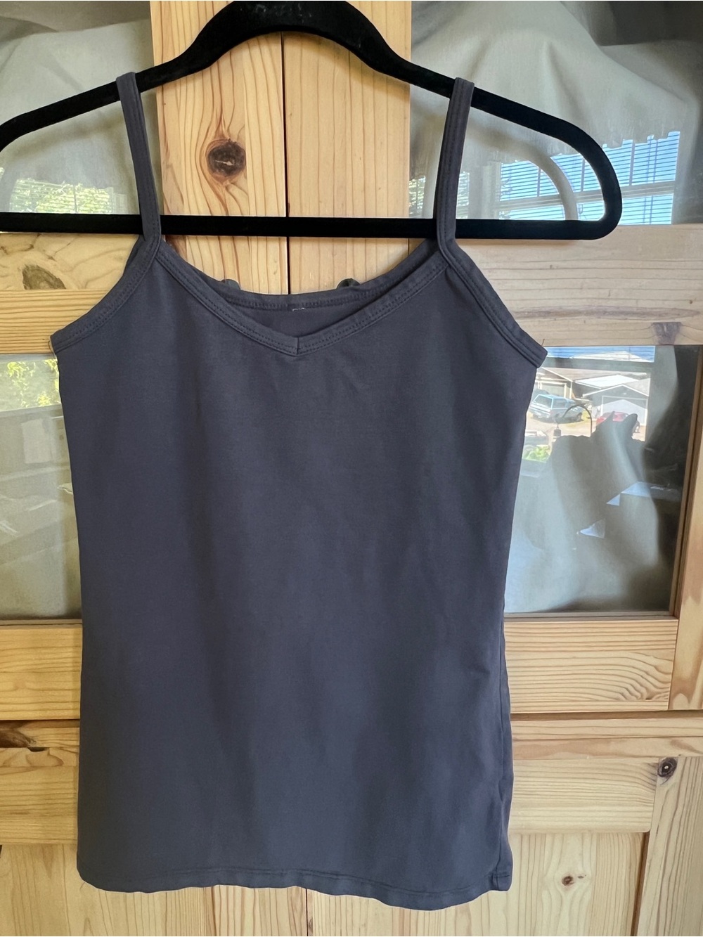 Buckle Charcoal Gray Spaghetti Strap Camisole